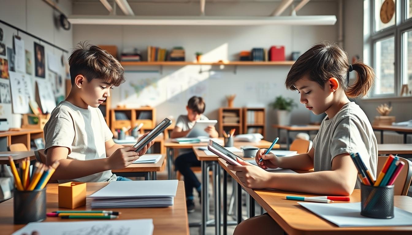 Structured study materials and learning resources on a desk